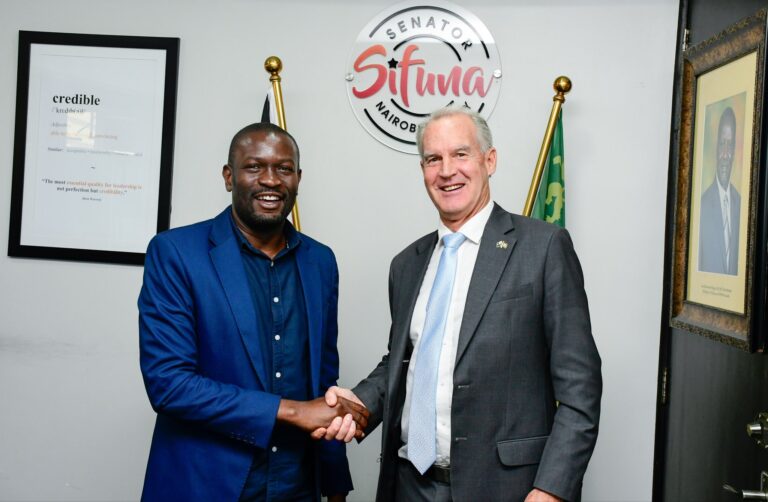 Sifuna hosts acting Australian high commissioner Andrew Barnes for courtesy call